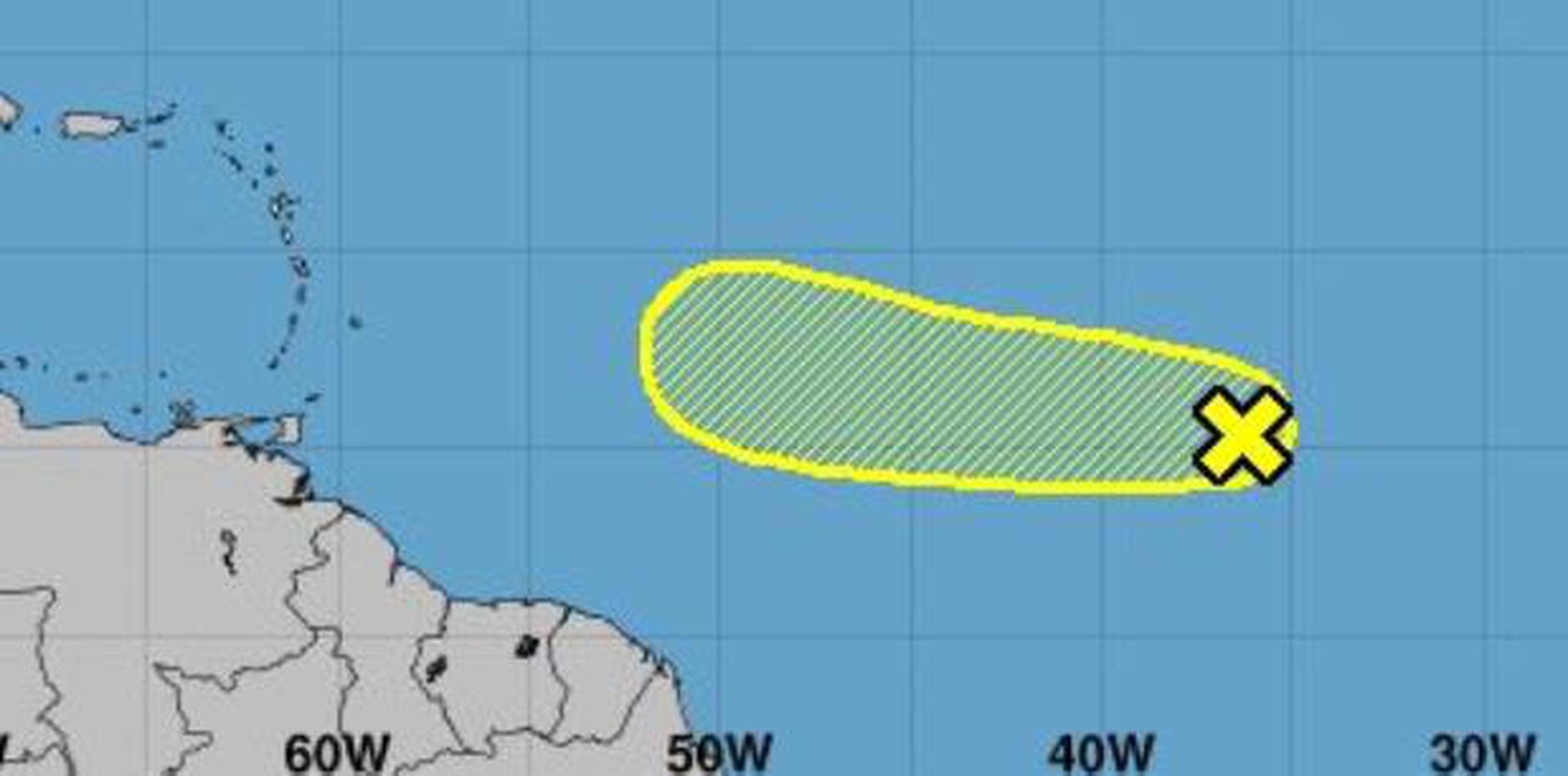 Se espera que cuando llegue al área de Puerto Rico solo traiga algunos aguaceros. (NOAA)
