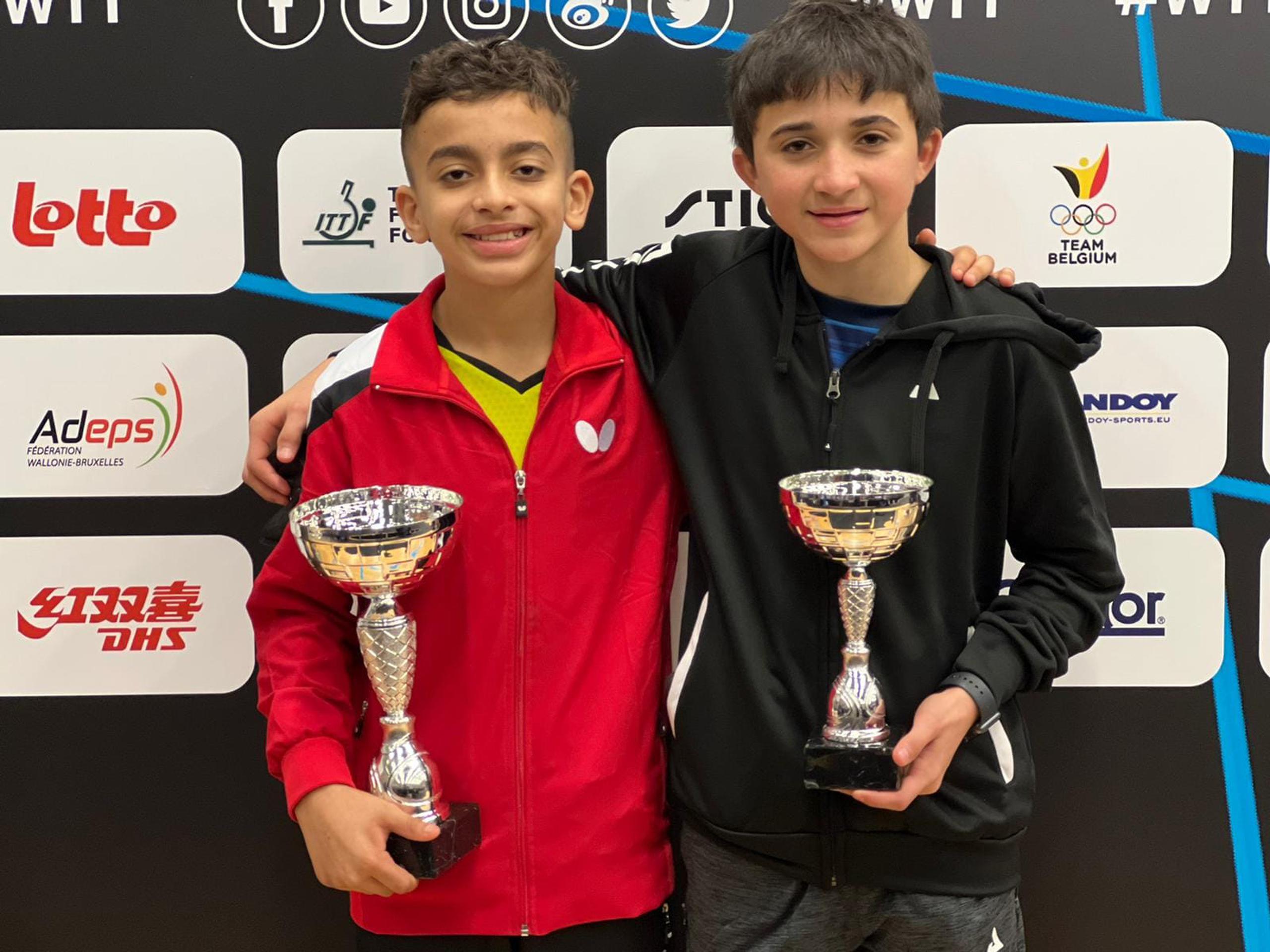 De izquierda a derecha, Steven Moreno y Enrique Ríos subieron al podió en su última competencia WTT en Europa.
