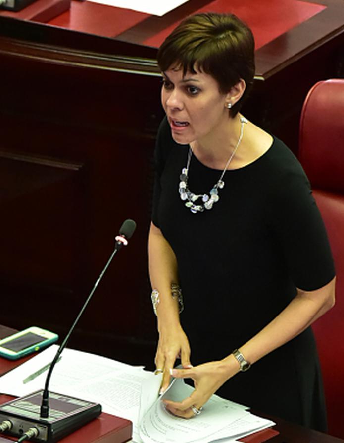 La senadora Santiago se reafirmó en las expresiones de que el español “debe ser el único idioma oficial en Puerto Rico”. (LUIS.ALCALADELOLMO@GFRMEDIA.COM)