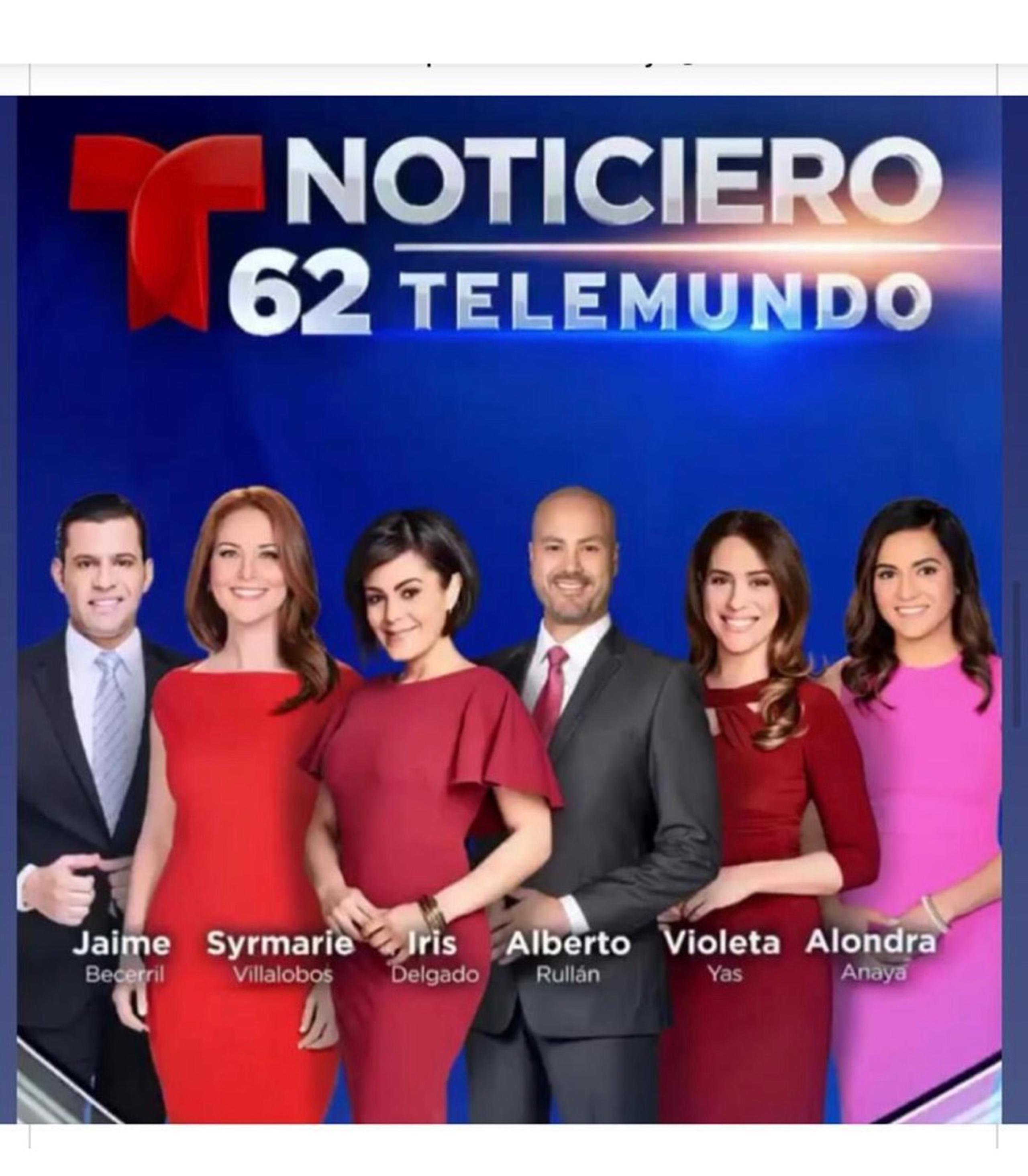 Alberto Rullán y Syrmarie Villalobos, boricuas que laboran en Noticiero 62 Telemundo en Filadelfia.