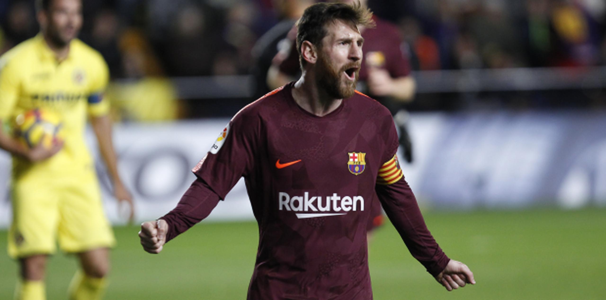 Messi anotó un gol en el minuto 83. (AP/Alberto Saiz)