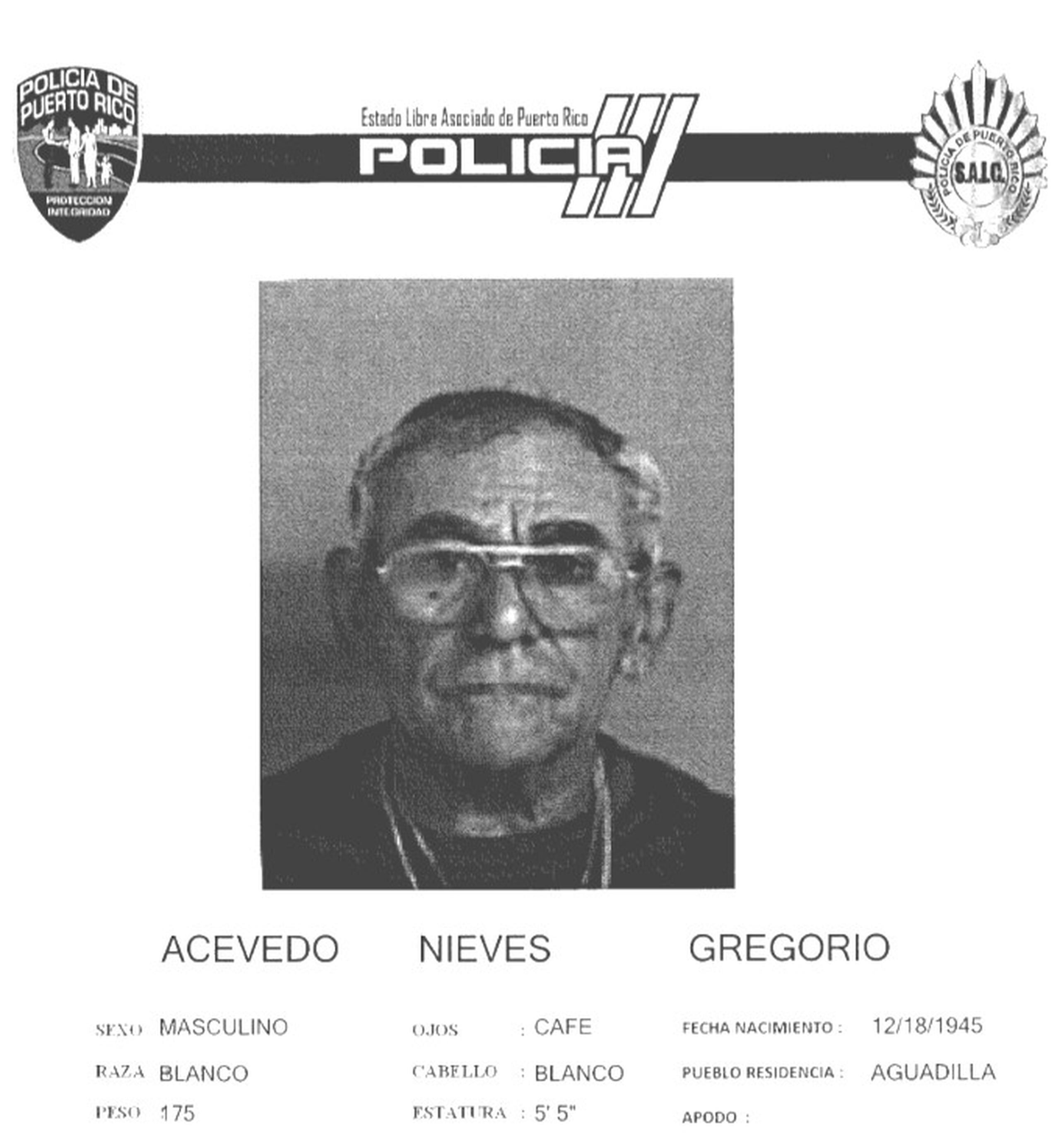 Gregorio Acevedo Nieves fue acusado junto a su hijo por agredir a un hombre con un tubo y robar sus pertenencias.