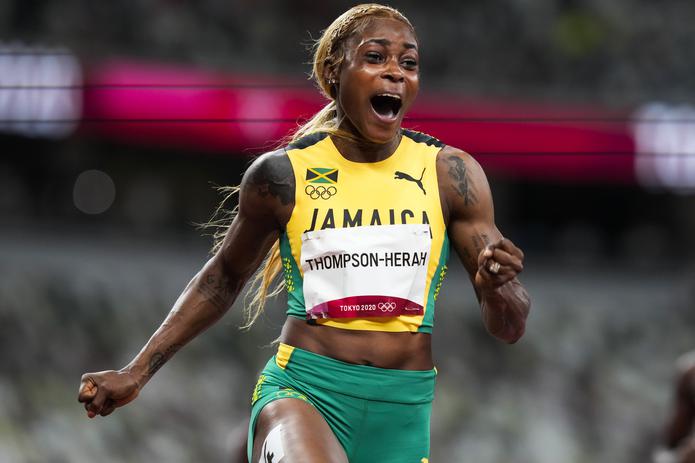 La velocista jamaicana Elaine Thompson-Herah corrió 10.89 en abril en California.