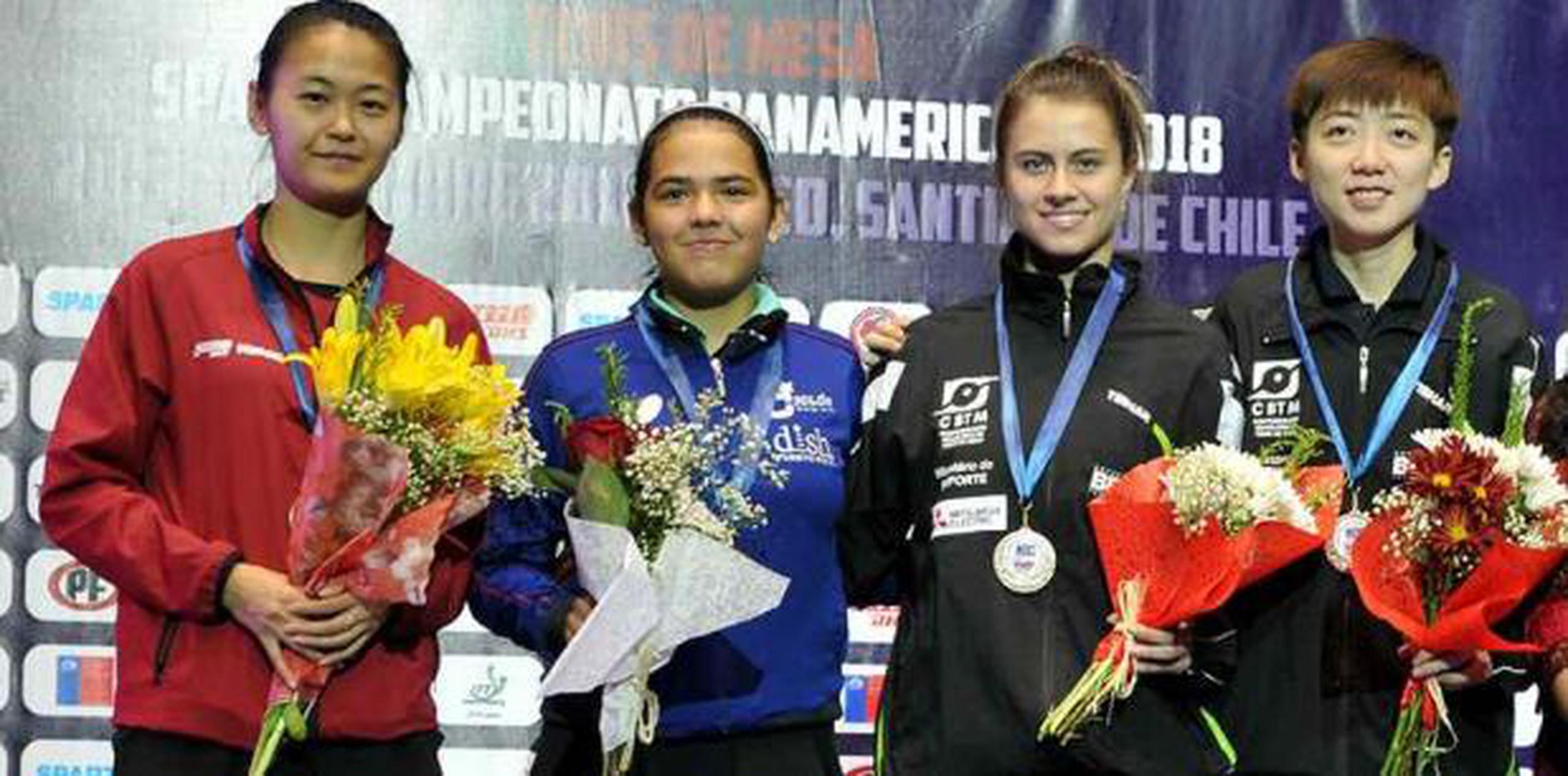 Díaz concluyó el Panamericano celebrado en Chile con las clasificaciones a Lima 2019 en sencillos, dobles femenino mixto y equipo femenino. (suministrada)