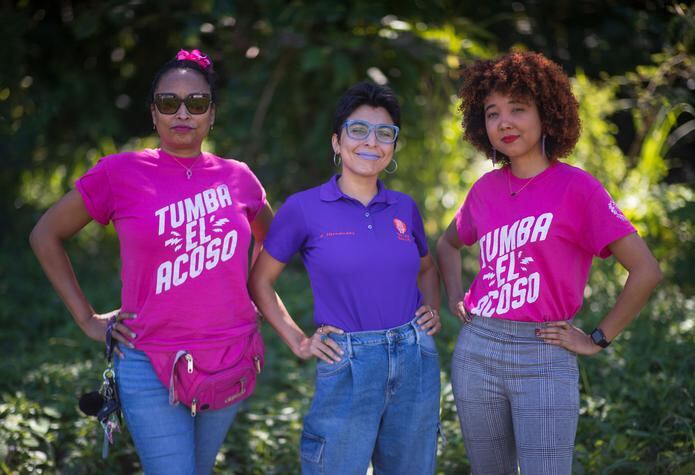Kaira Michelle Sáez Pizarro, Annelly Hernández Santos y Yamilin Rivera integra el colectivo Afrocaribeñas.