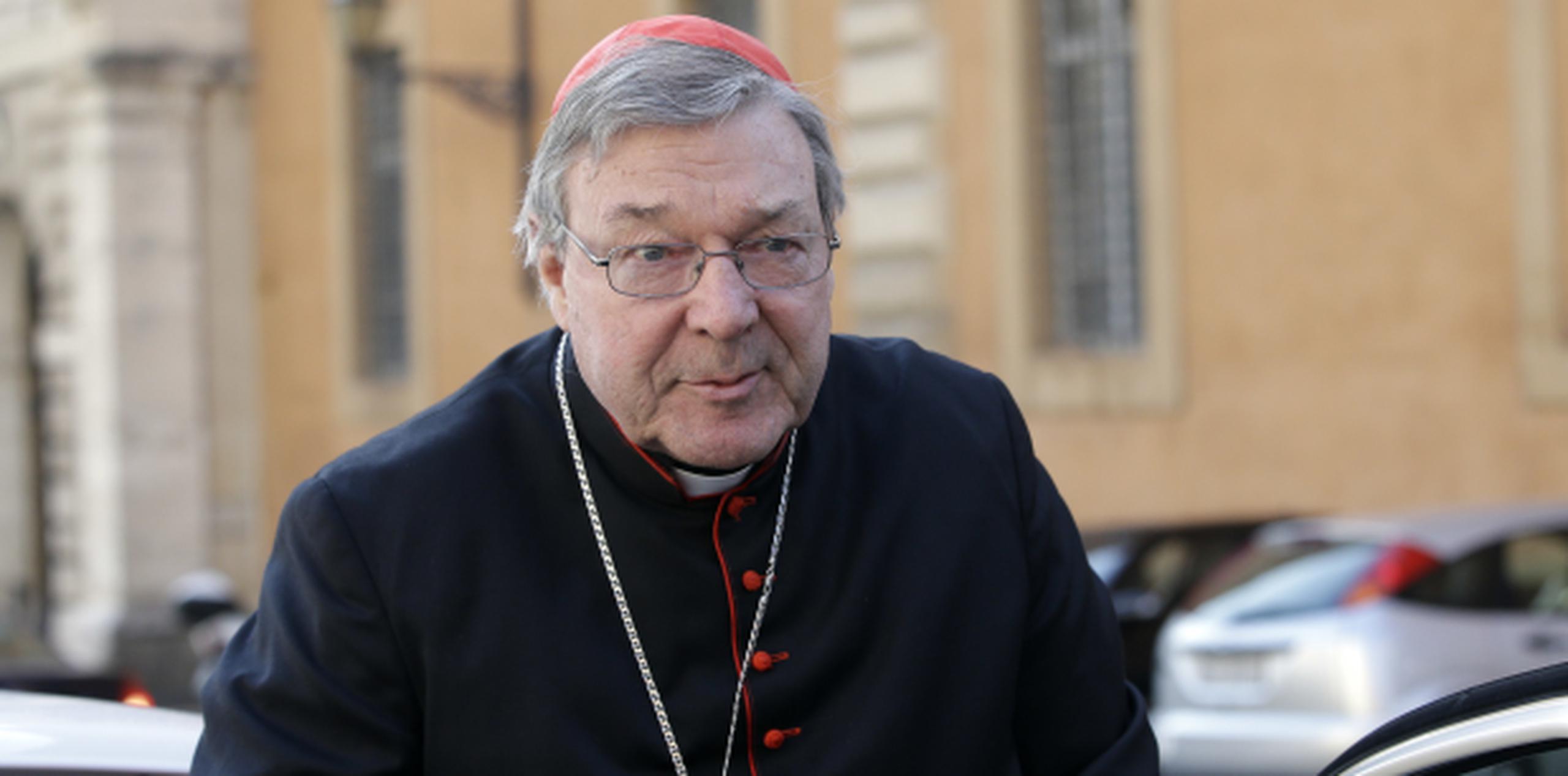 El cardenal Geroge Pell abandonará temporalmente su cargo en el Vaticano y viajará a Australia a confrontar los cargos de supuestos abusos sexuales. (Archivo)