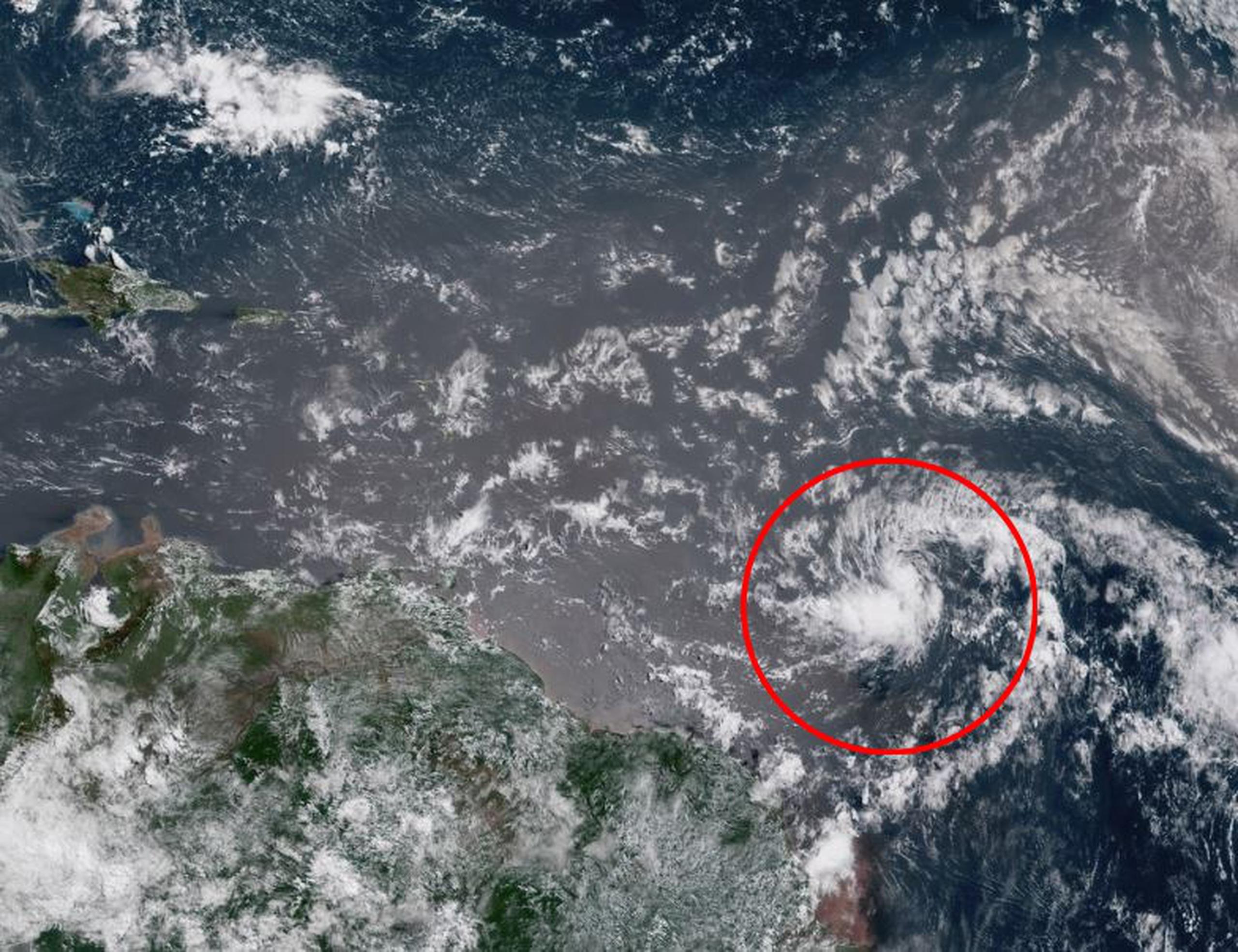Imagen de satélite del huracán Beryl. (NOAA)