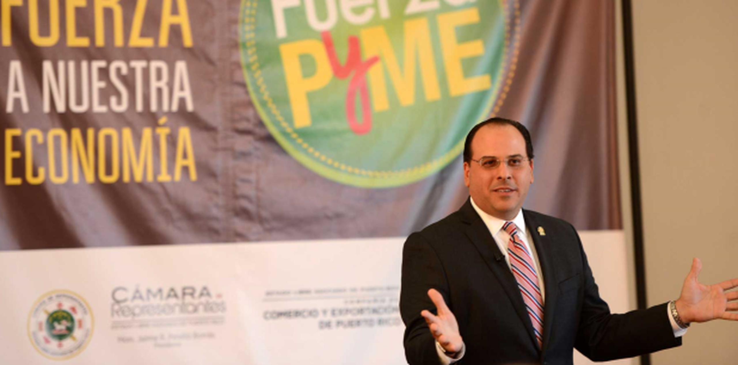 La Cámara y la CCE firmaron un acuerdo colaborativo para desarrollar la campaña “Fuerza PyME”. En la foto, el presidente cameral, Jaime Perelló. (Suministrada)