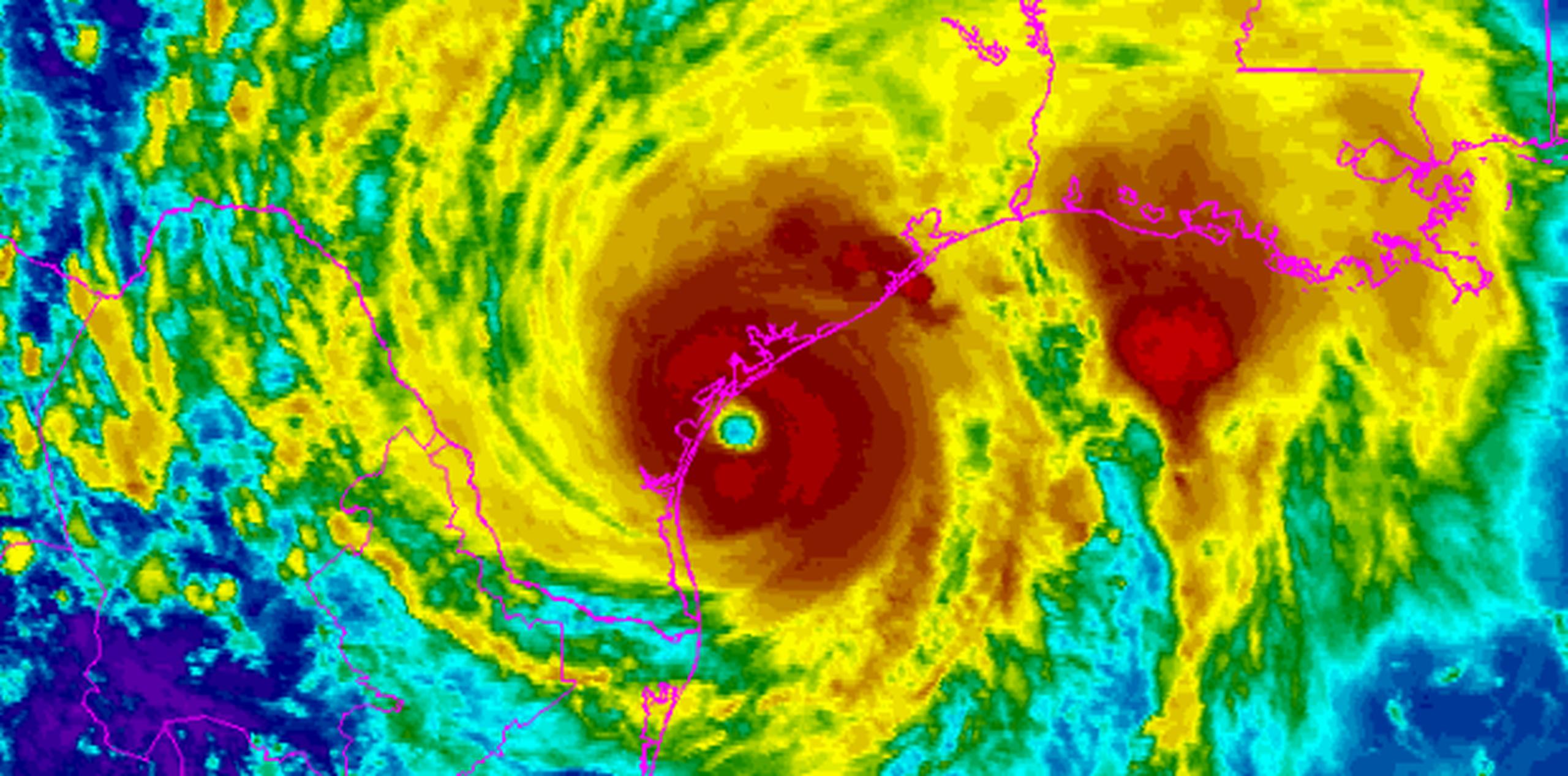 Harvey pasó rápidamente el jueves de depresión tropical a huracán de categoría 1. (NOAA)