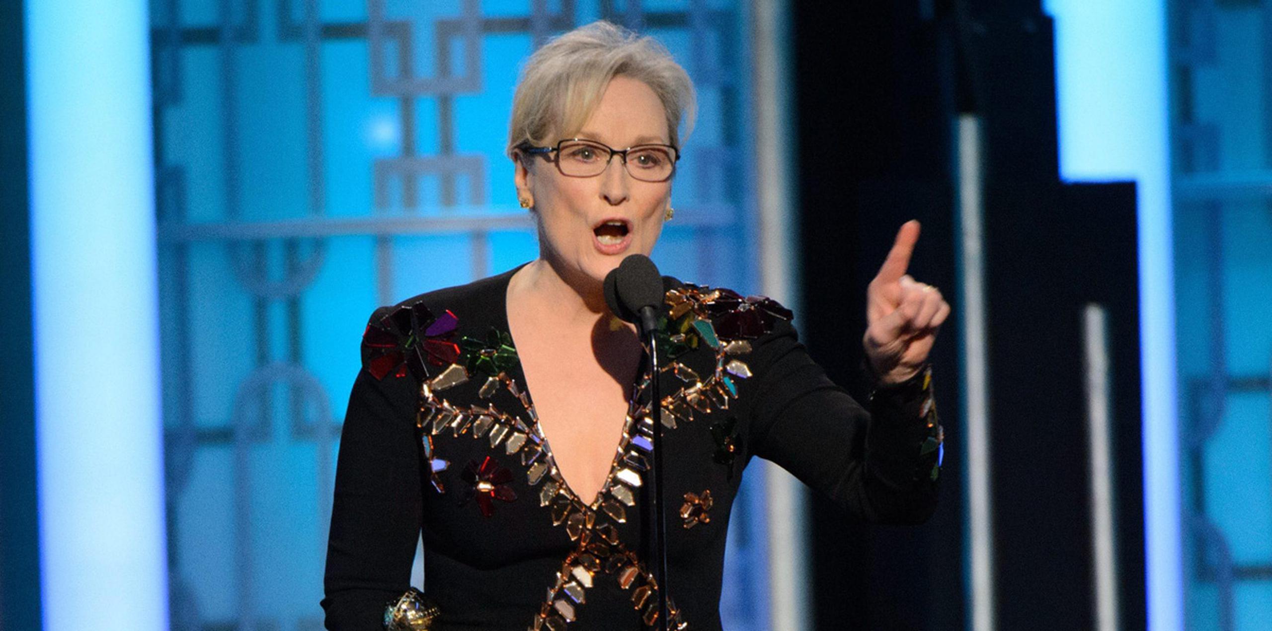 Al ser reconocida por su trayectoria con el galardón honorífico Cecil B. DeMille, Meryl Streep criticó a Donal Trump. (AP)