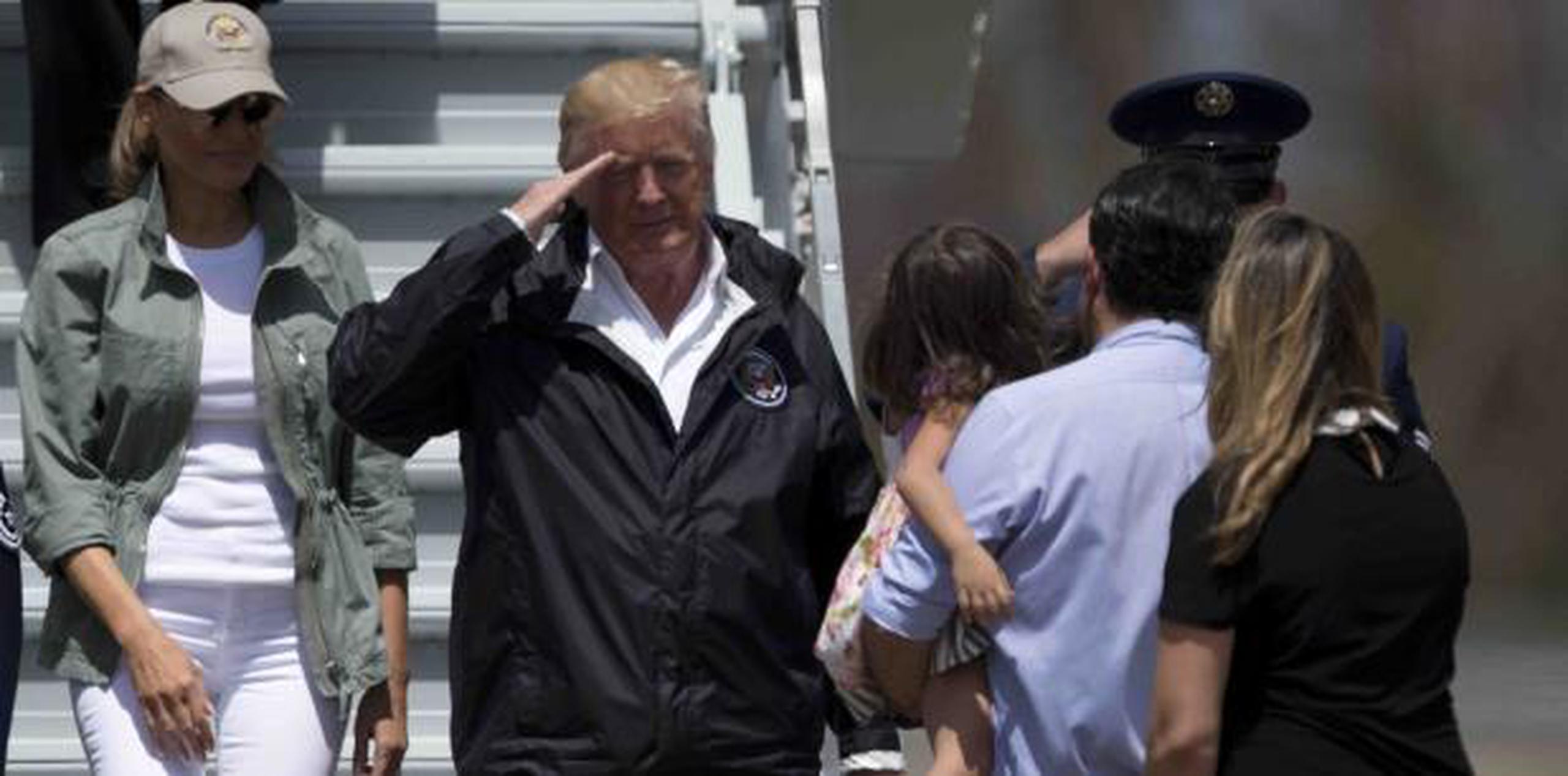 Visita de Trump a Puerto Rico tras el huracán María (Archivo)