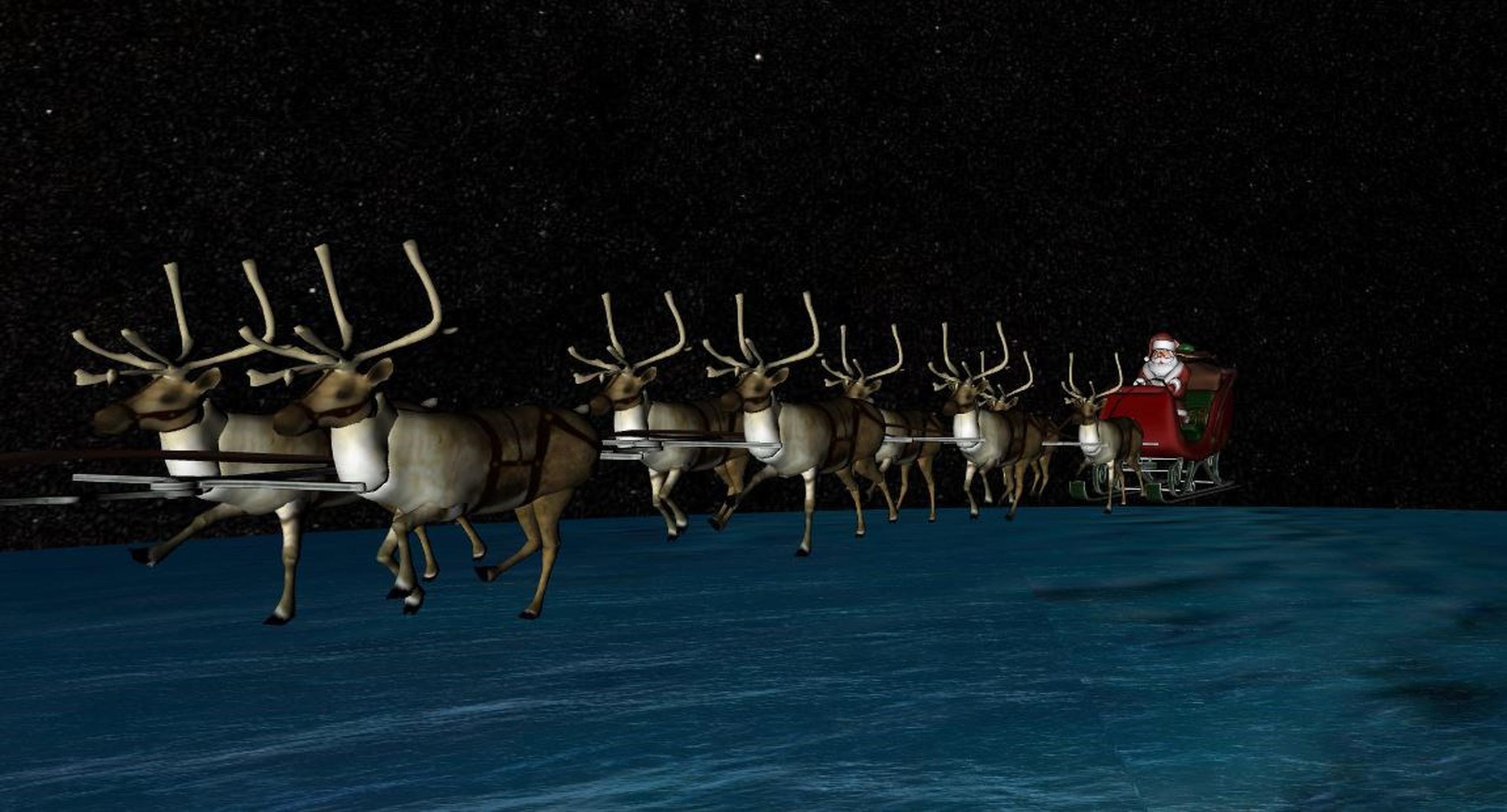 Guiado por sus renos, en especial el de la brillante nariz roja, Rudolph, Santa Claus recorrerá hoy todo el mundo. (Fotocaptura)