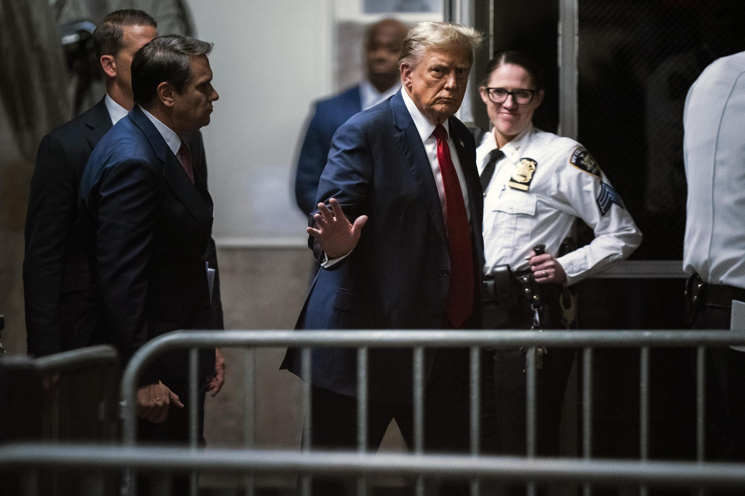 Donald Trump a su llegada al tribunal (EFE/EPA/Jabin Botsford / POOL)