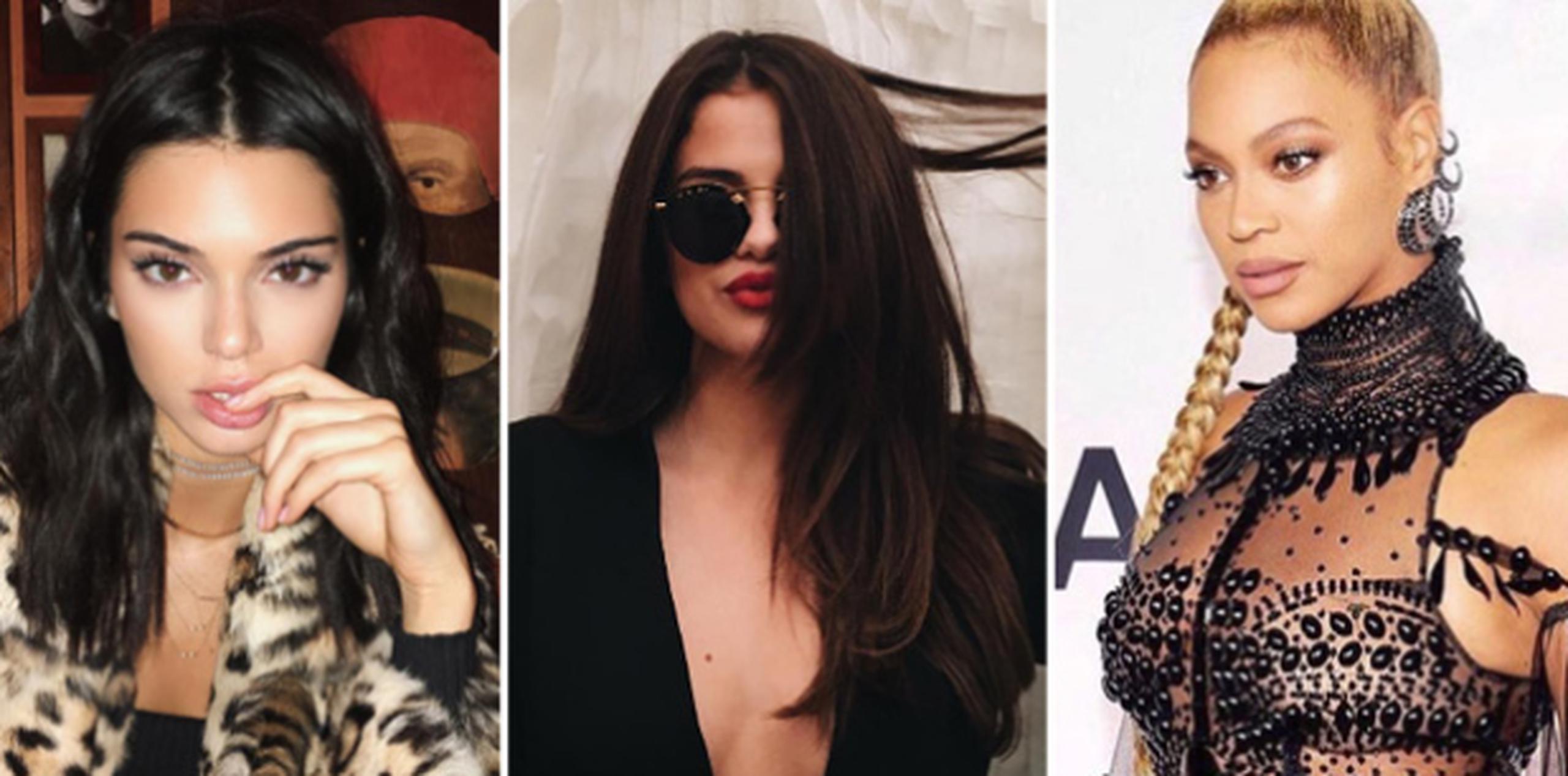 Kendall Jenner, Selena Gómez y Beyoncé. (Instagram)