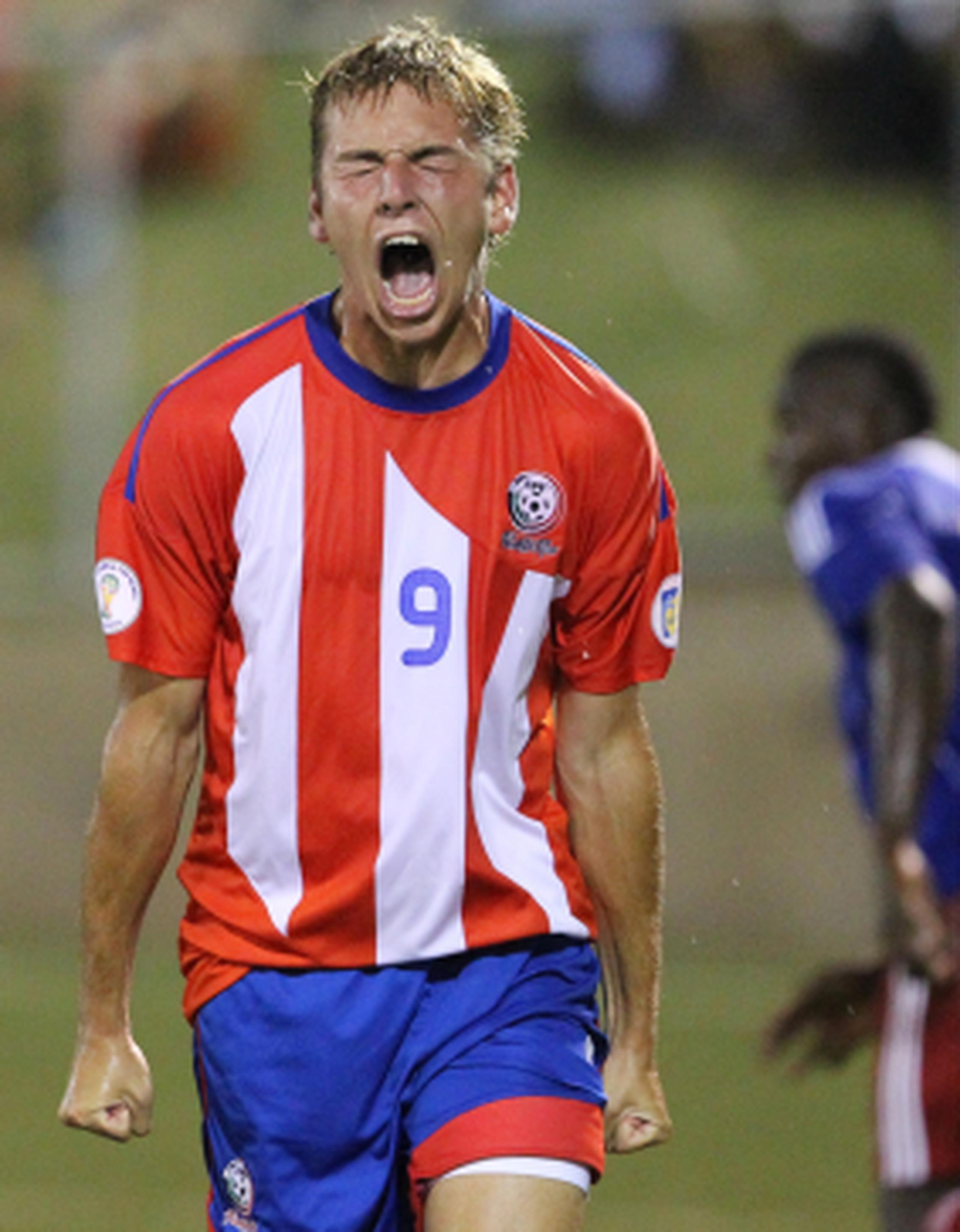 Puerto Rico empató por segunda ocasión consecutiva con Haití. En la foto, el delantero Reid Strain Torres.  (Archivo)