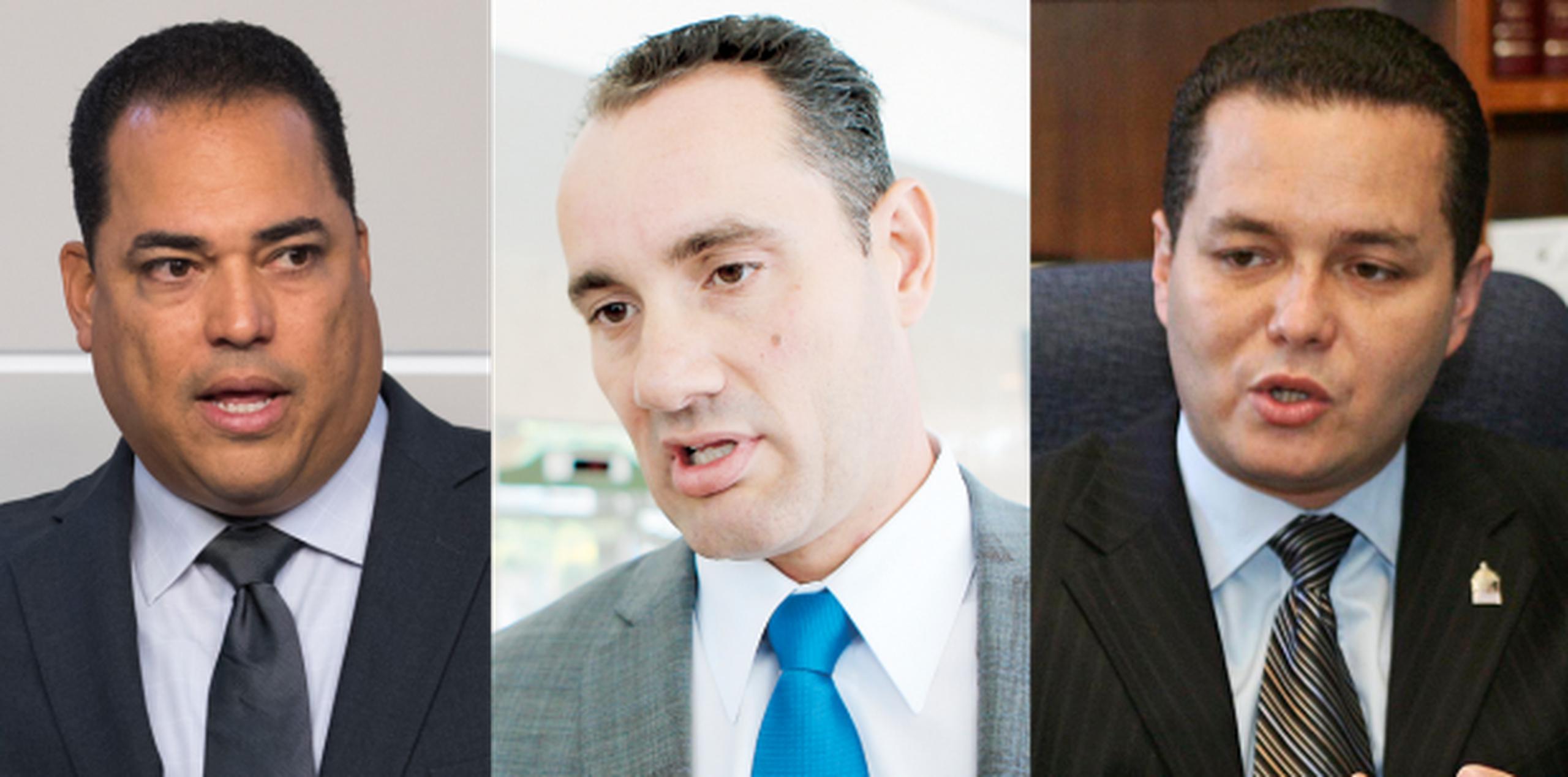 Carmelo Ríos, Tony Soto y Ángel Pérez son los que se perfilan buscarán la alcaldía de Guaynabo en una elección especial. (Archivo)