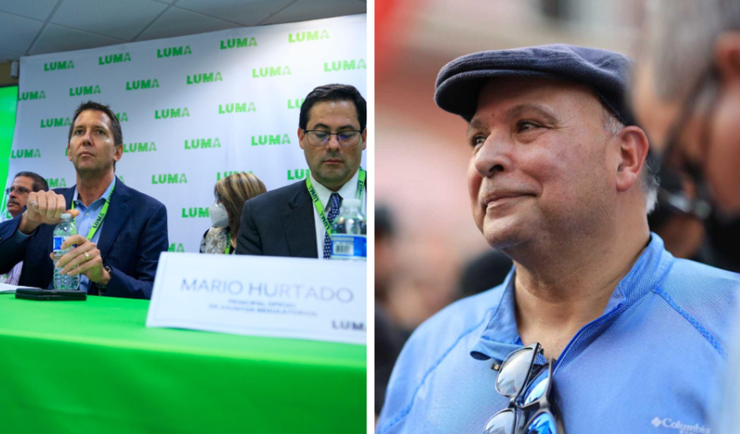 A la izquierda, el presidente de LUMA Energy, Wayne Stensby, y Mario Hurtado. A la derecha, el representante independiente, Luis Raúl Torres.