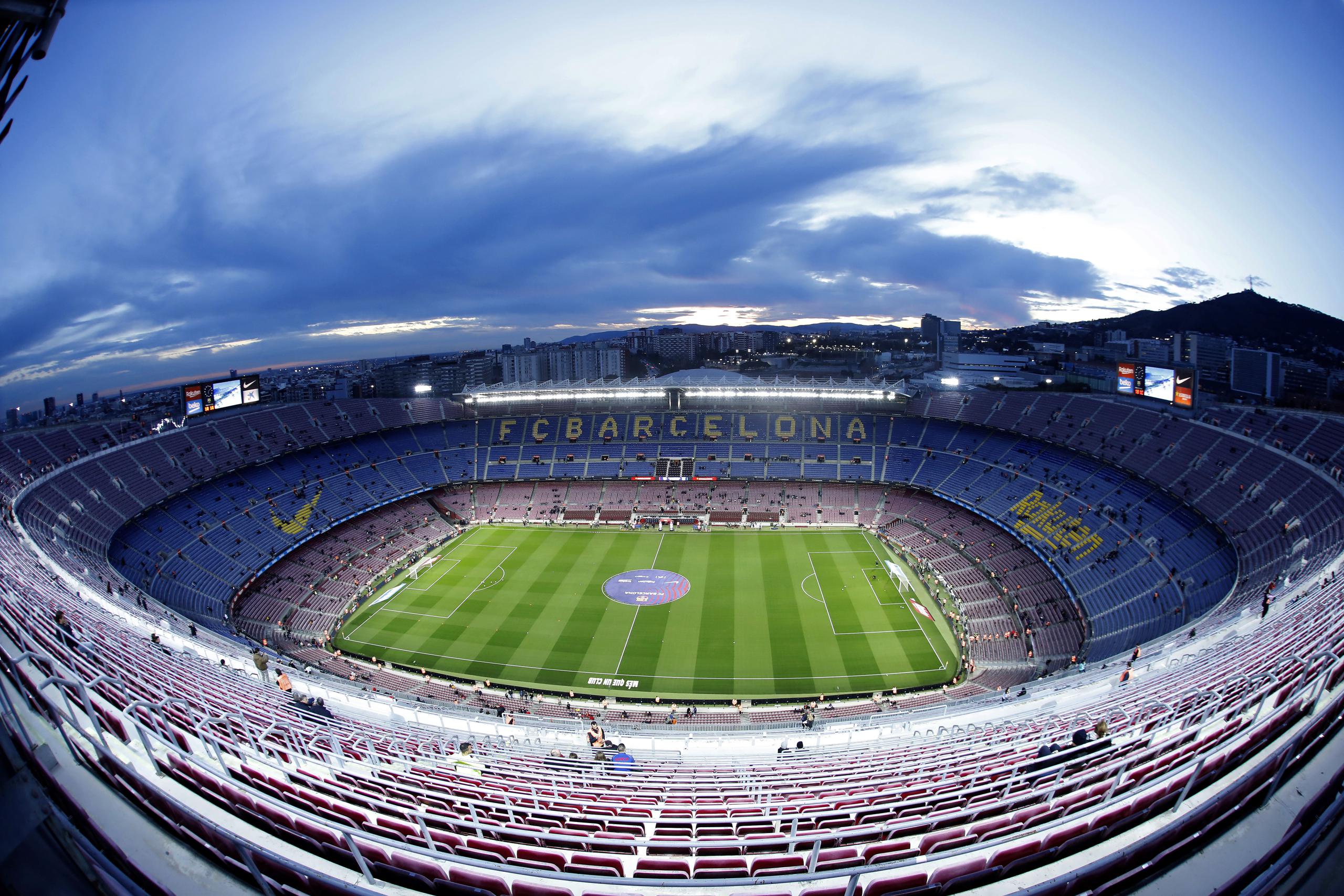 Vista general del estadio Camp Nou, en Barcelona.