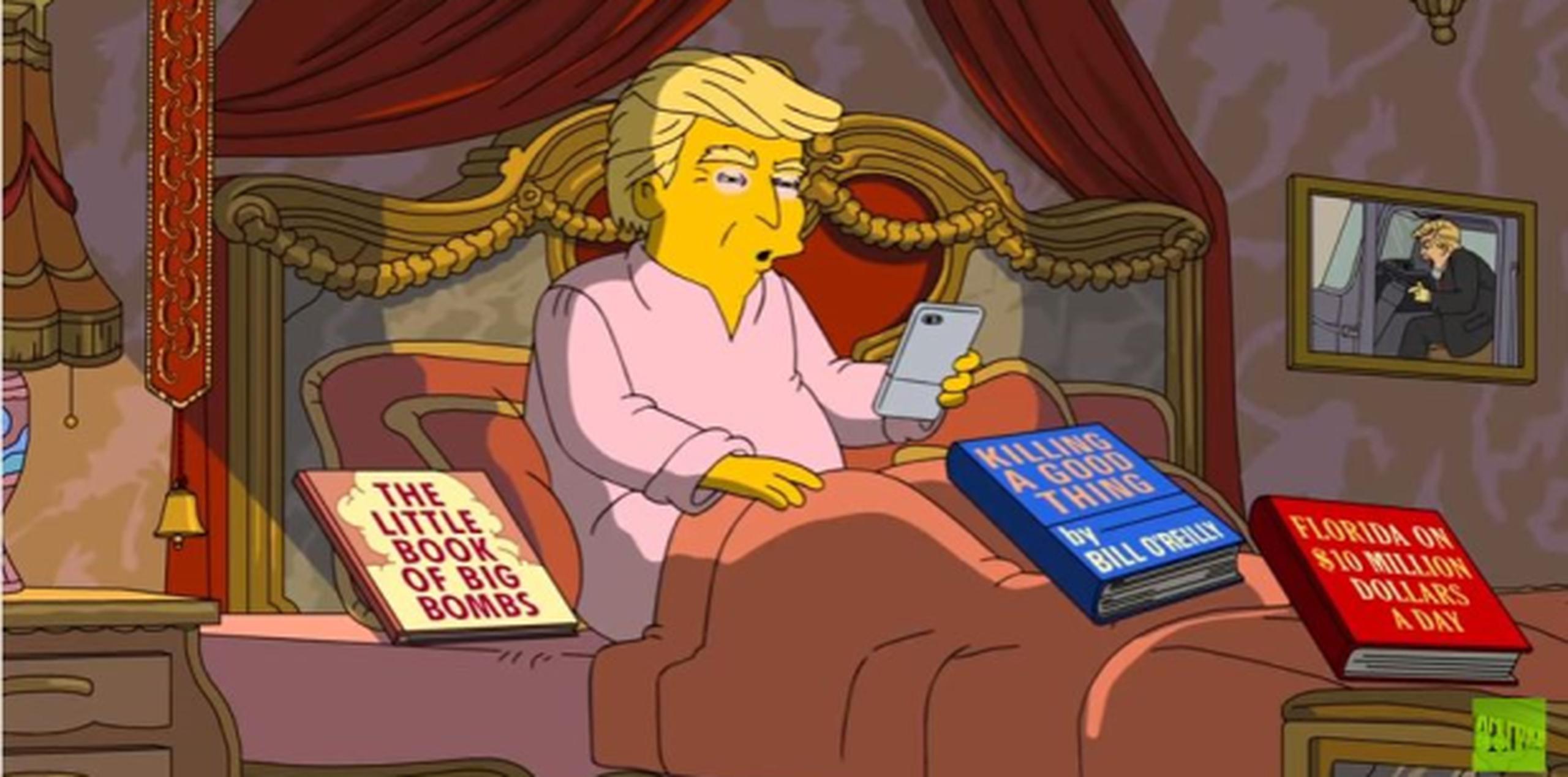 Los Simpson presentaron su versión satírica de los primeros 100 días de Trump como presidente. (Captura/YouTube)