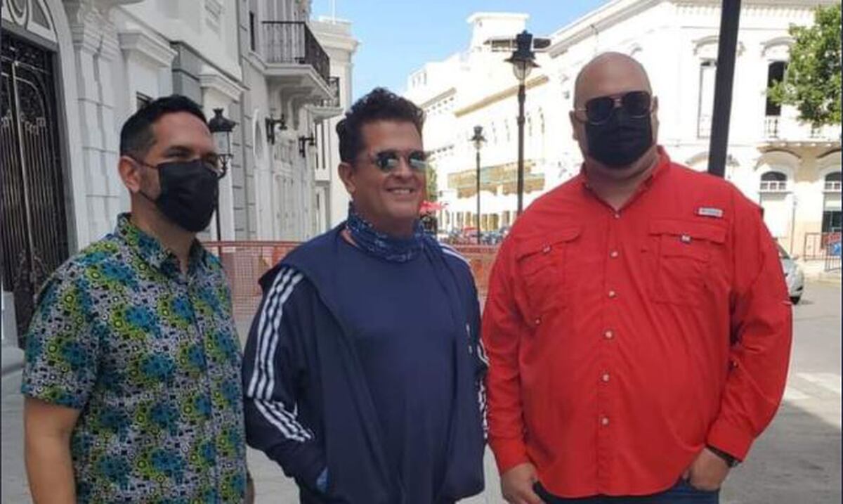Carlos Vives on a walk in Ponce