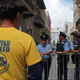 Tensión en manifestación de sindicatos frente a Fortaleza